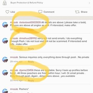 Be careful Poshers . Fake profiles of scammers.